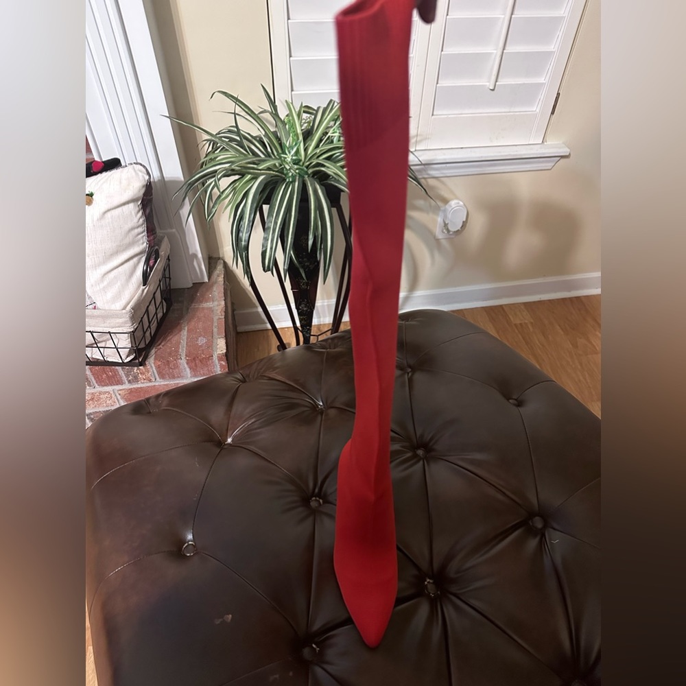 Red Thigh High Boots